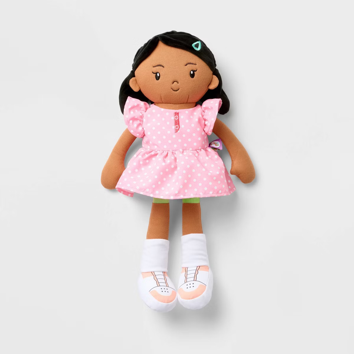 15" Soft Toddler Black Hair Doll - Gigglescape™ | Target
