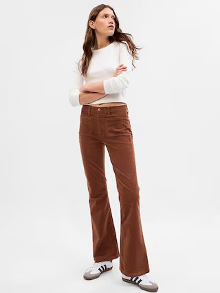 High Rise Corduroy '70s Flare Pants with Washwell | Gap (US)