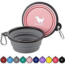 Collapsible Dog Bowls for Travel, 2-Pack Dog Portable Water Bowl for Dogs Cats Pet Foldable Feedi... | Amazon (US)