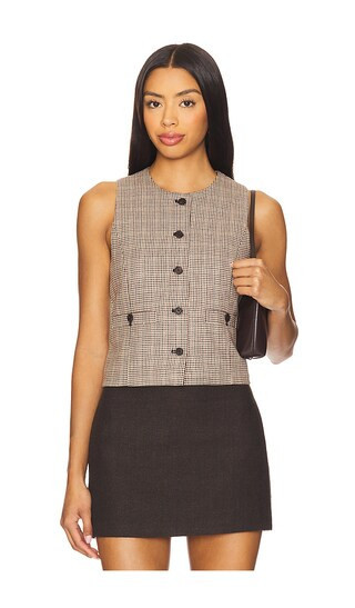 BLANKNYC Plaid Vest in Tan. - size M | Revolve Clothing (Global)