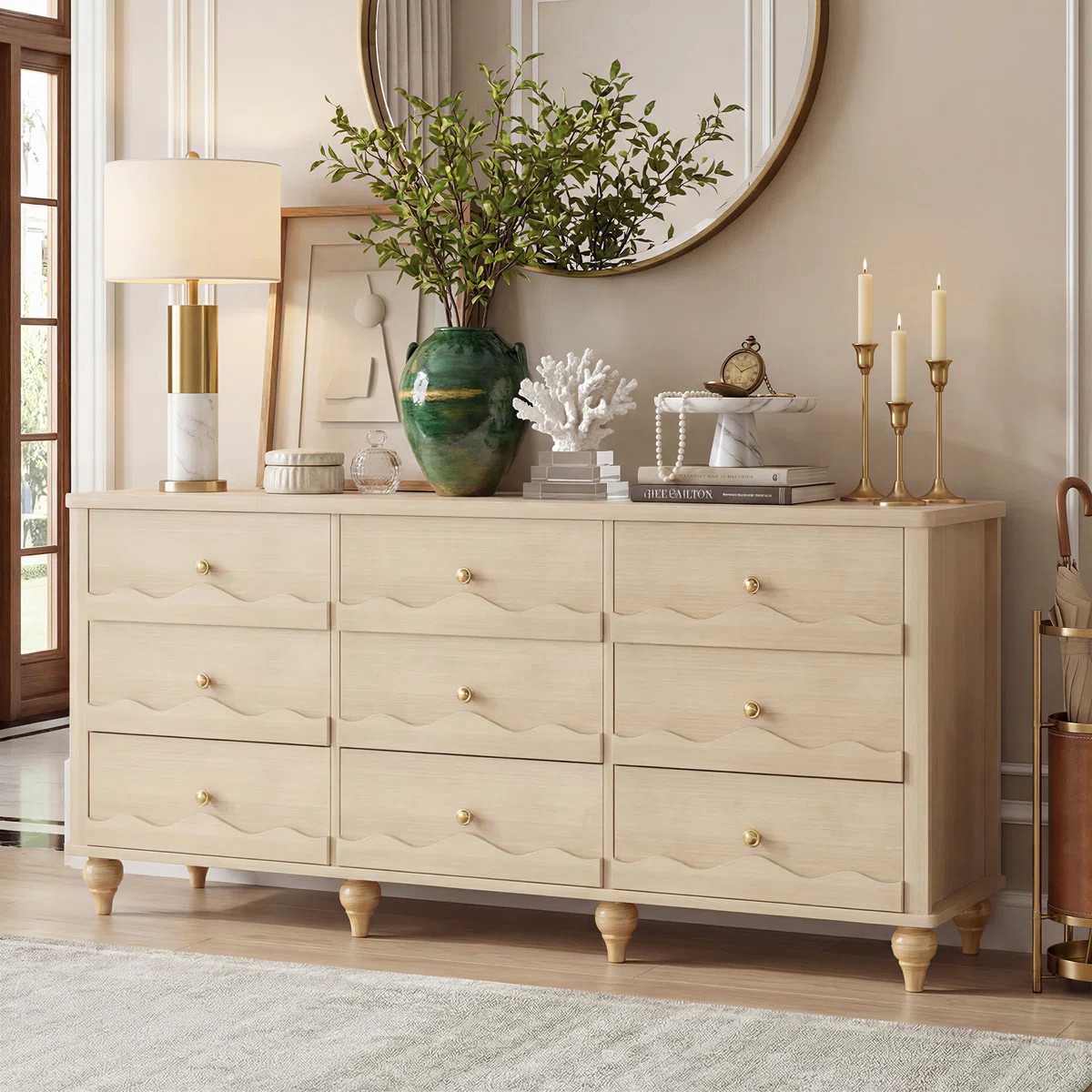 Abson 63 Inches Wide Dressers With 9 Wide Chest Of Drawers | Wayfair North America