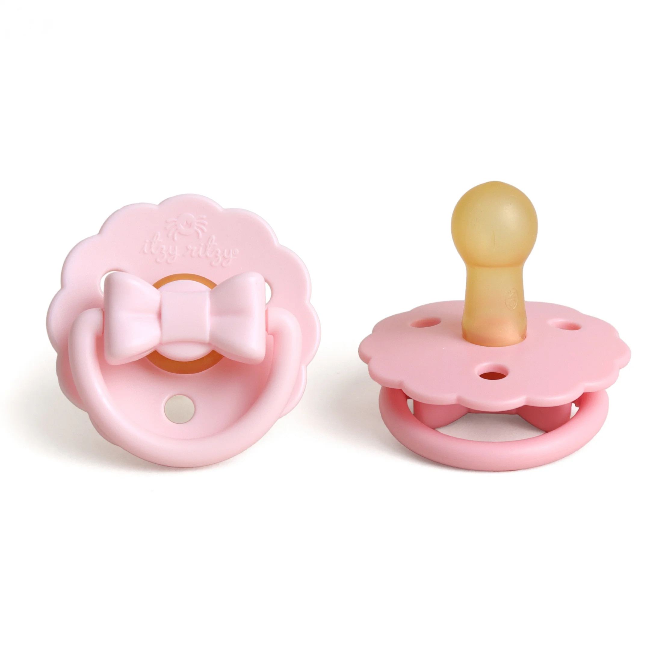 Itzy Soother™ Natural Rubber Pacifier Pink Bows 6-18m | Walmart (US)