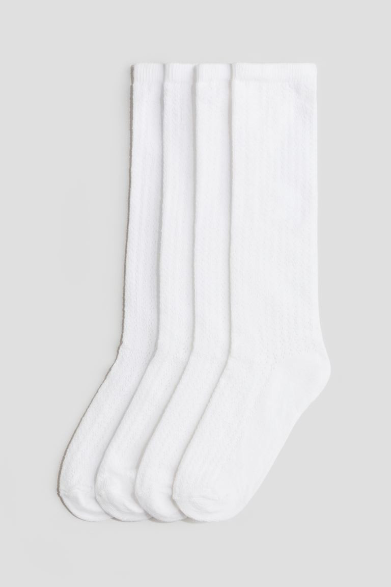 4-pack Pointelle-knit Socks | H&M (US + CA)