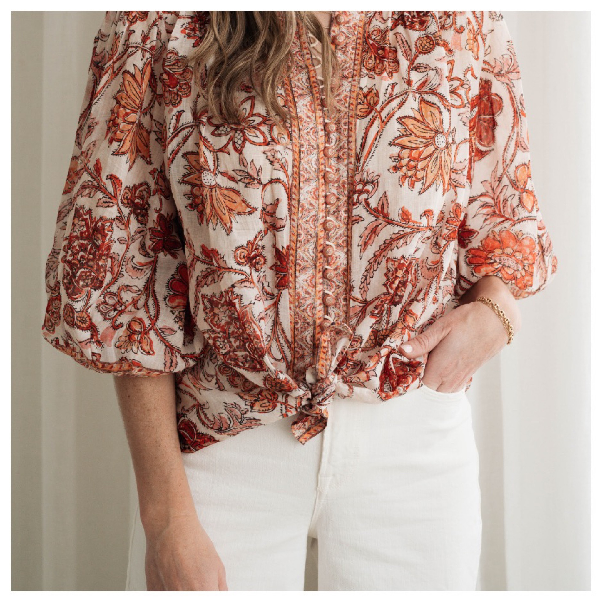 printed blouses and off-white denim are on repeat lately 🔁

#LTKstyletip #LTKSeasonal #LTKFind