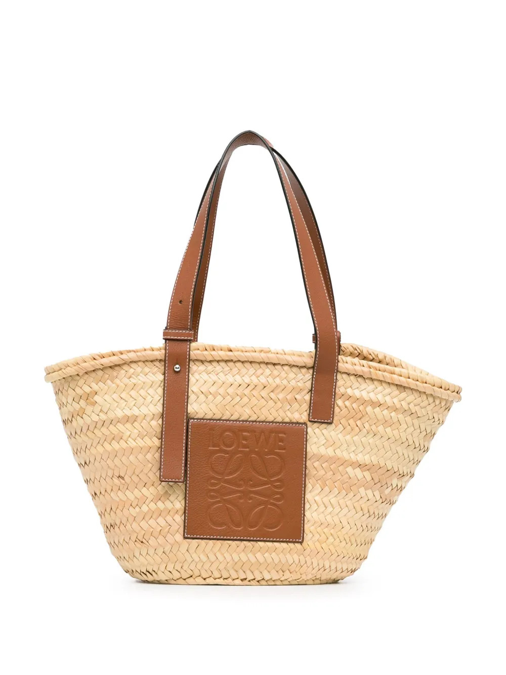 Loewe Pre-Owned 2021-2023 Raffia Basket Tote Bag - Farfetch | Farfetch Global