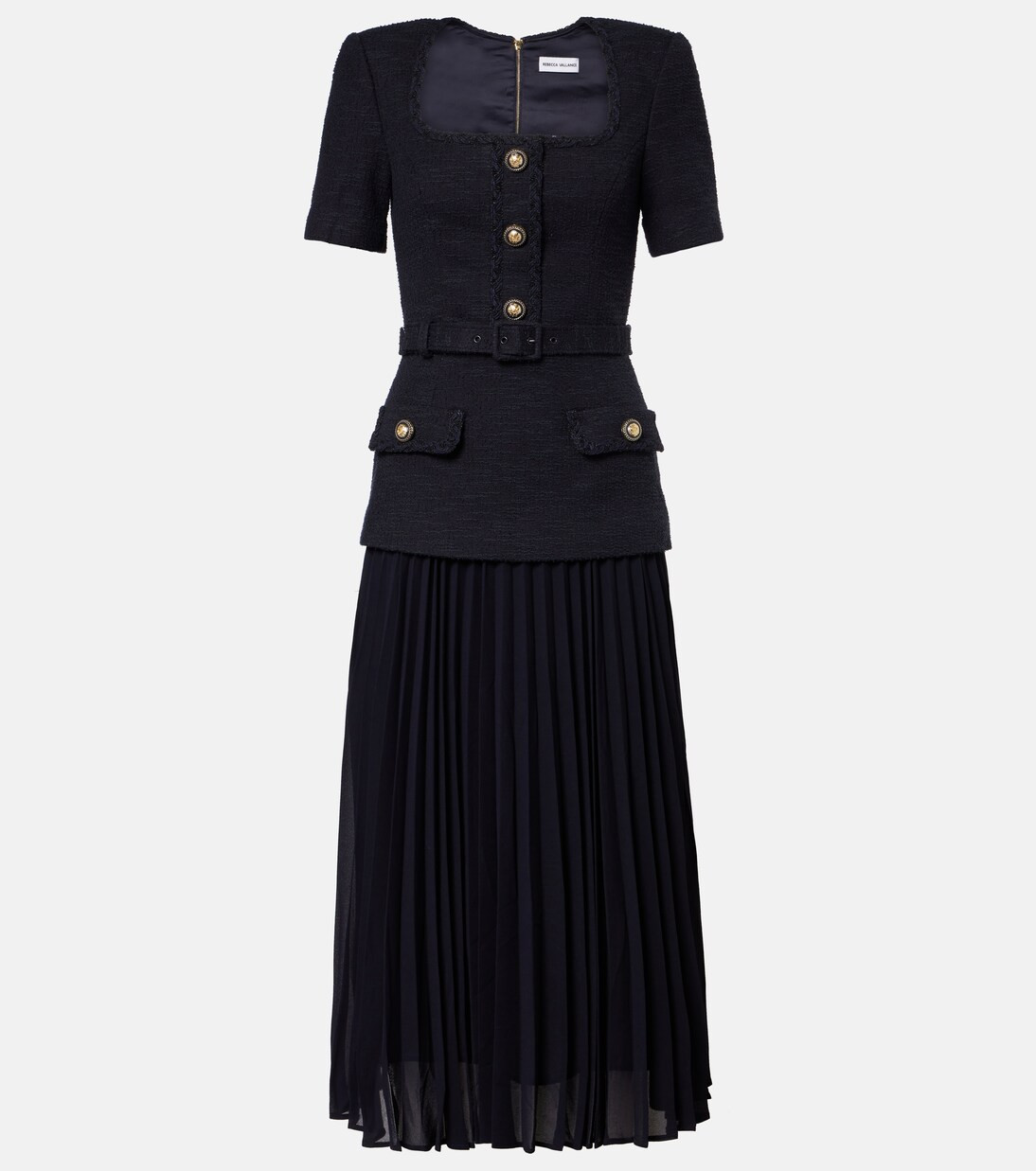 Jonie belted pleated midi dress | Mytheresa (UK)