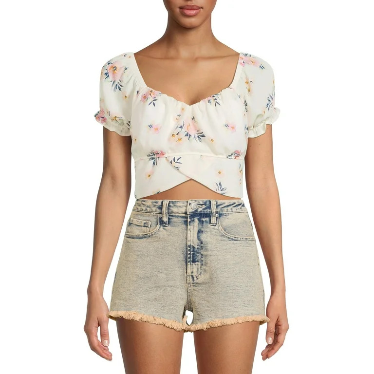 Madden NYC Women's Peasant Tie Top | Walmart (US)