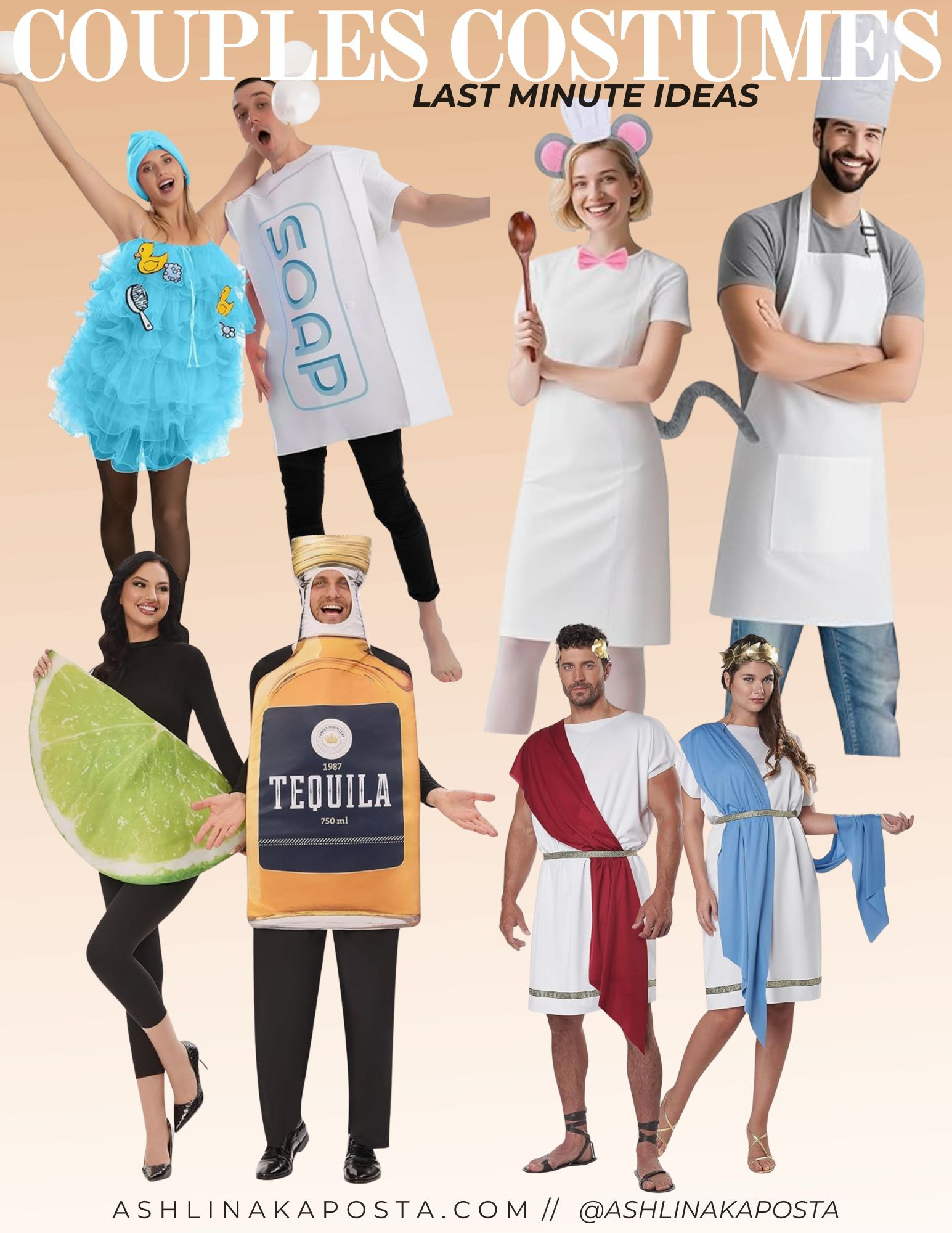 Grab these TOP RATED super easy last minute couples costume ideas on Amazon!  

 