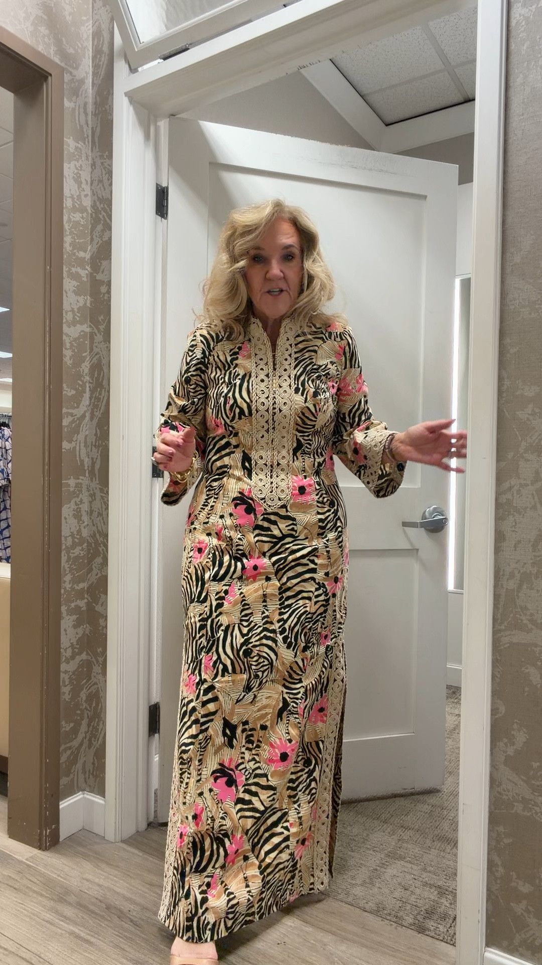 Lilly Pulitzer ahd its beautiful. I’m wearing a size 8. My regular size. The quality if stunning. You could definitely wear this to a formal wedding! What about  rehearsal dinner for MOB? 
With a 3” heel no need for alterations 

Wedding guest MOB MOG 

#LTKWedding #LTKPetite #LTKOver40