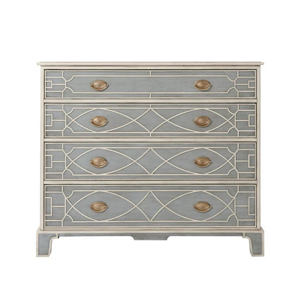 Classic Yet Casual 4 Drawer 42" W Solid Wood Dresser | Wayfair North America