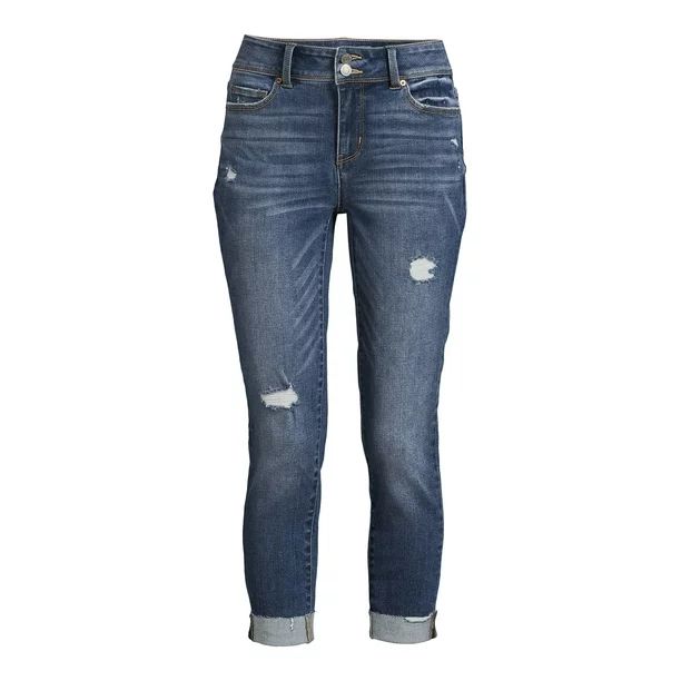 Time and Tru Women's Stretch Denim Capri Jeans - Walmart.com | Walmart (US)