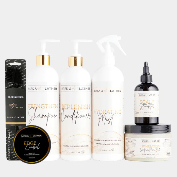 XL Growth & Style Bundle + Free Edge Brush | Bask and Lather Co