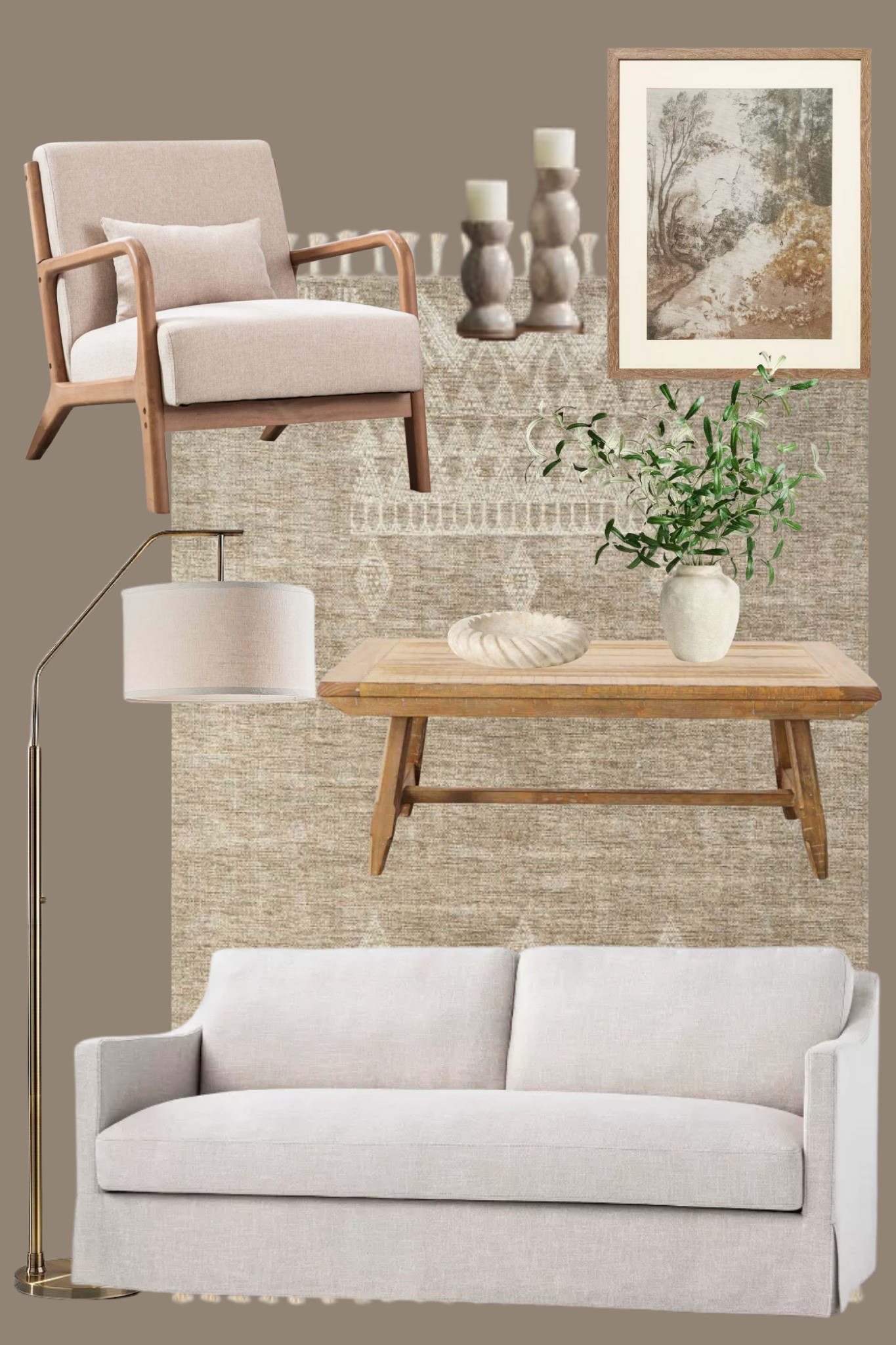 Cozy inspired living room 🤎