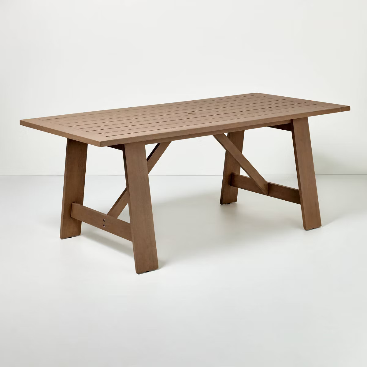 Mahogany Slat Top Rectangular Outdoor Patio Dining Table - Natural - Hearth & Hand™ with Magnol... | Target