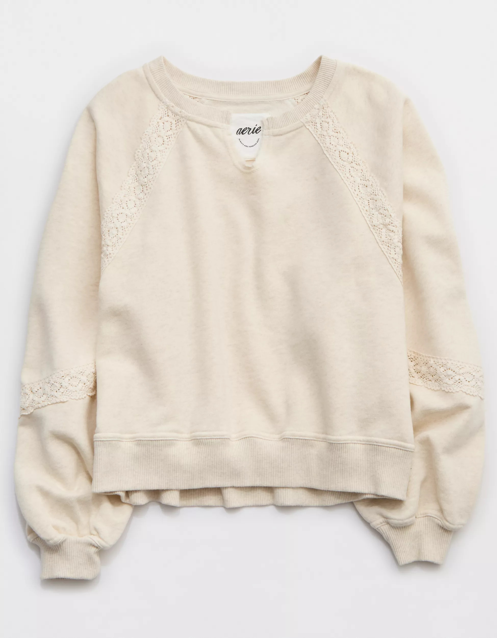 Aerie Hey Crochet Sweatshirt | American Eagle Outfitters (US & CA)