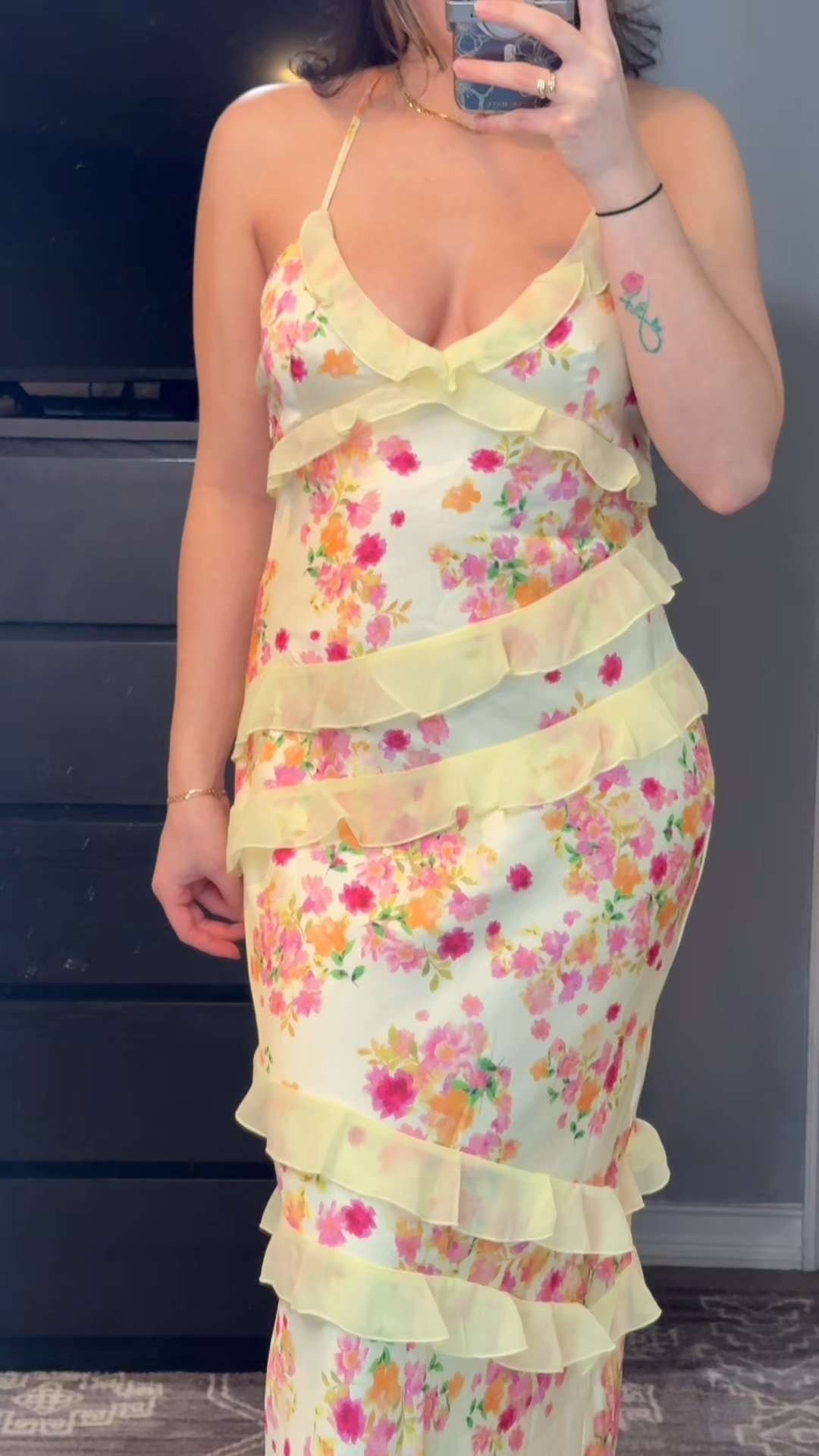 Spring wedding guest dress 🌼

This floral maxi is such a standout — the ruffle details and soft yellow tones make it perfect for garden weddings and outdoor events.

Super flattering and perfect for spring occasions 🤍 

 #LTKootd #LTKSeasonal #LTKWedding