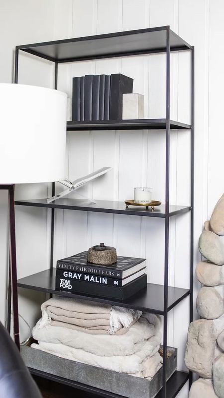 High and low. 
Splurge worthy pieces mixed in with discount store products, sale items, DIY projects, and thrift shop finds for eclectic neutral modern shelf styling. 

Home decor 

#LTKfindsunder100 #LTKsalealert #LTKhome
