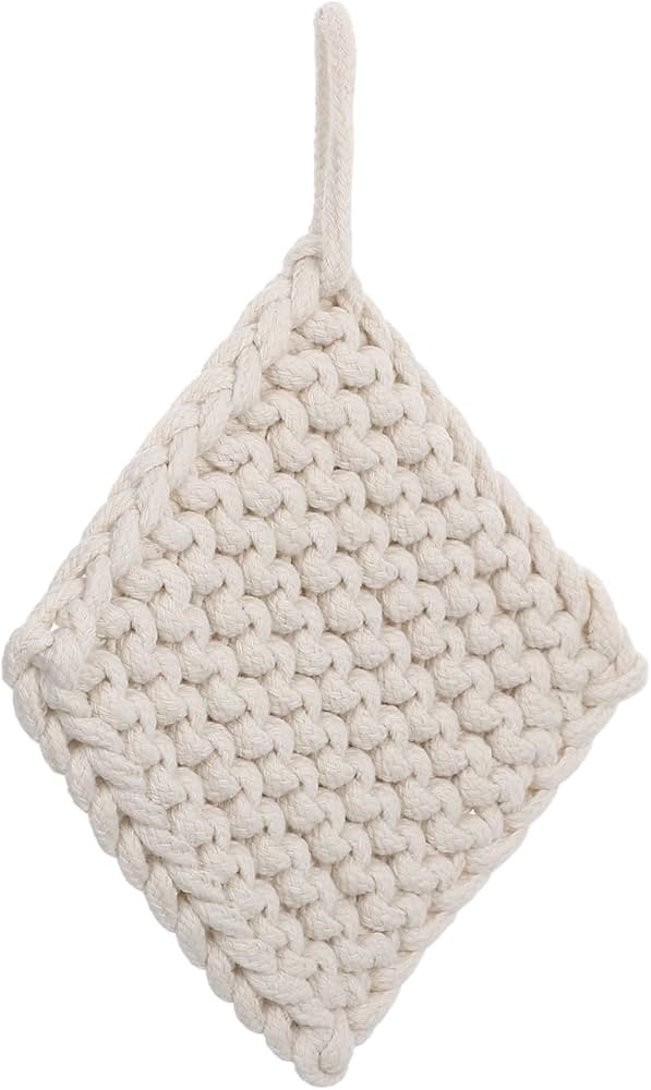 Japanese Pot Holders Crochet Woven Hot Dishes Pans Mat Weave Cotton Trivets for Hot Dishes Hot Po... | Amazon (US)