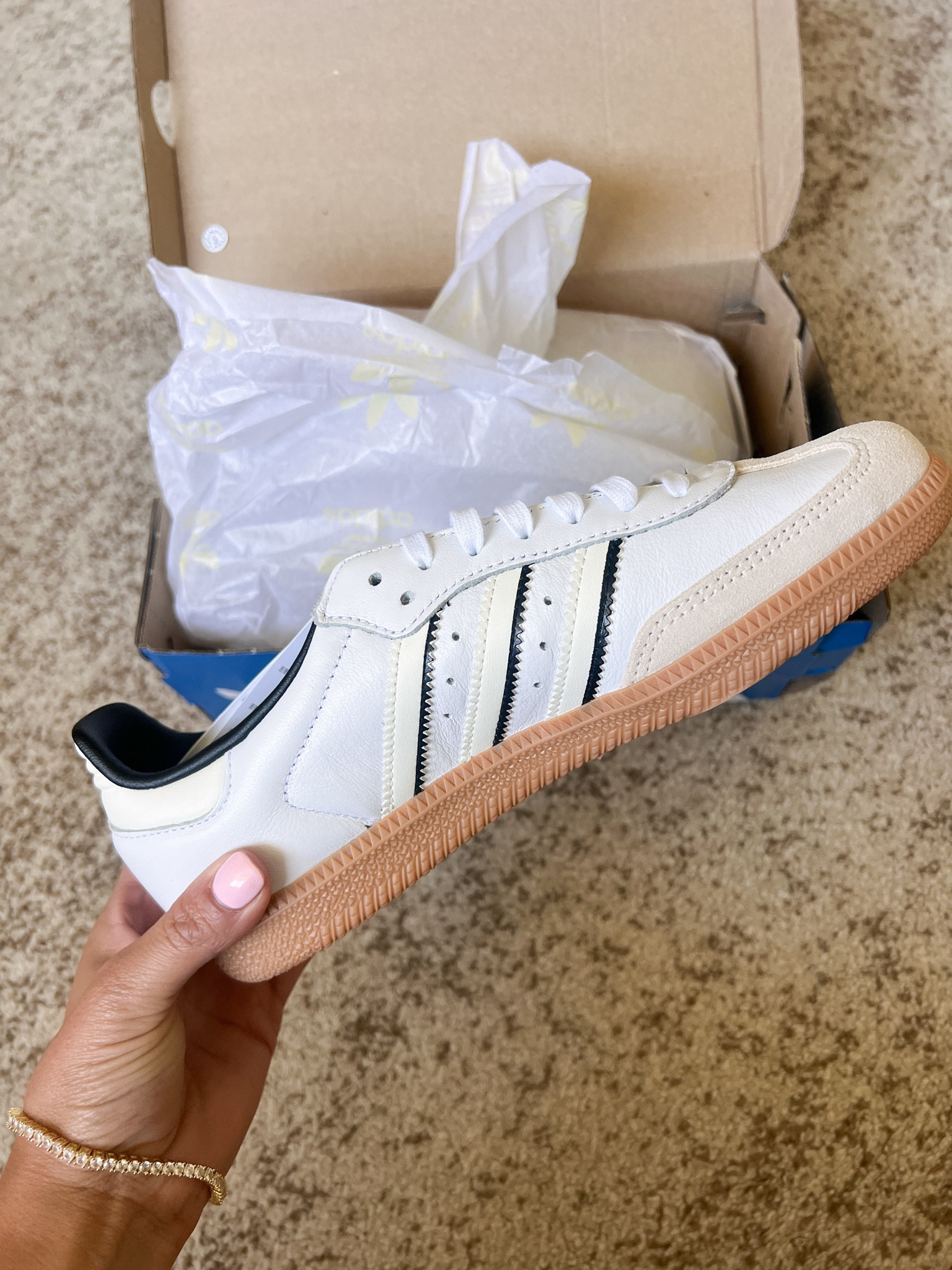 adidas gazelle silver green womens adidas Kids' Preschool Samba OG Shoes, Size 3, Black/White/Gum main image 0