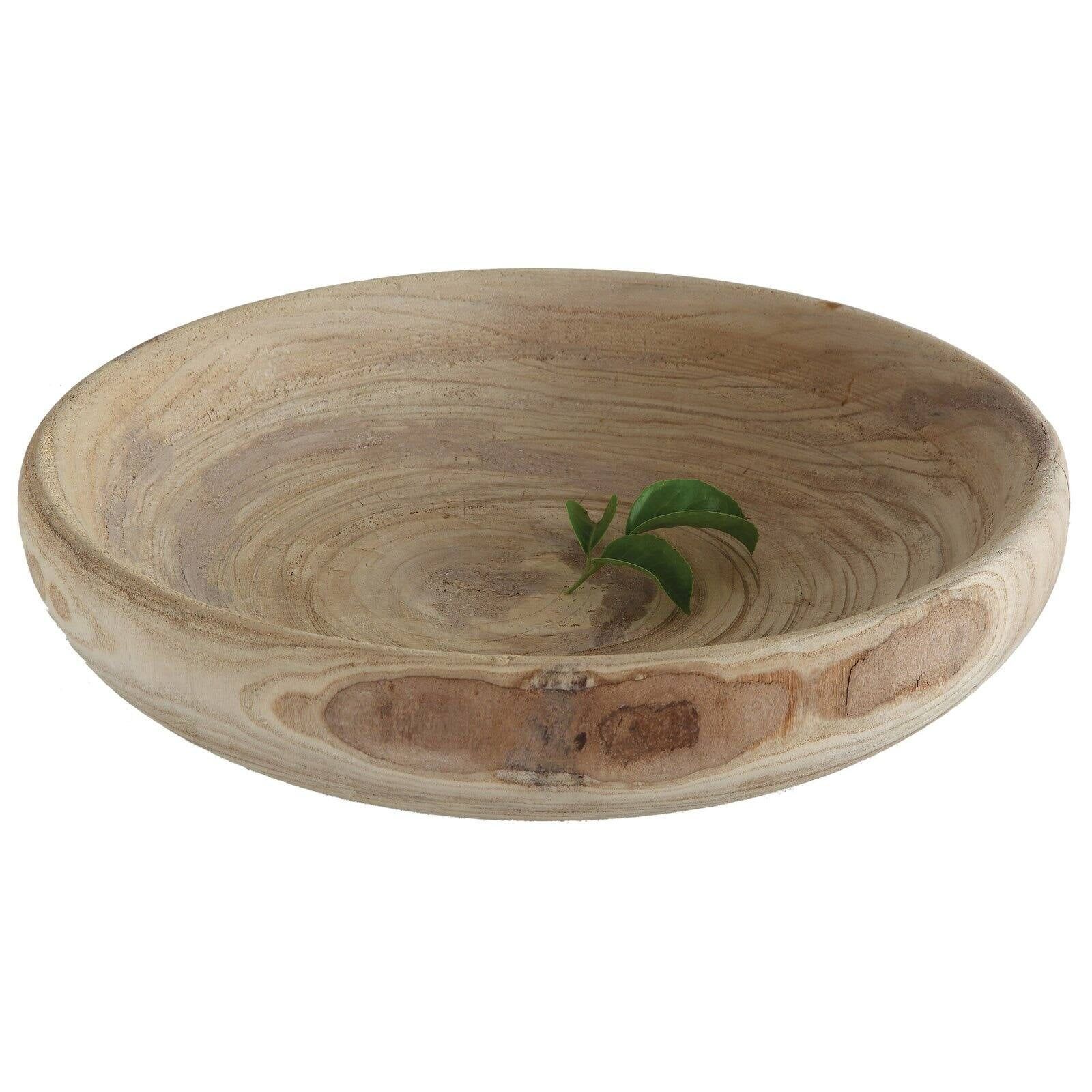 3R Studios Decorative Paulownia Wood Bowl - Walmart.com | Walmart (US)