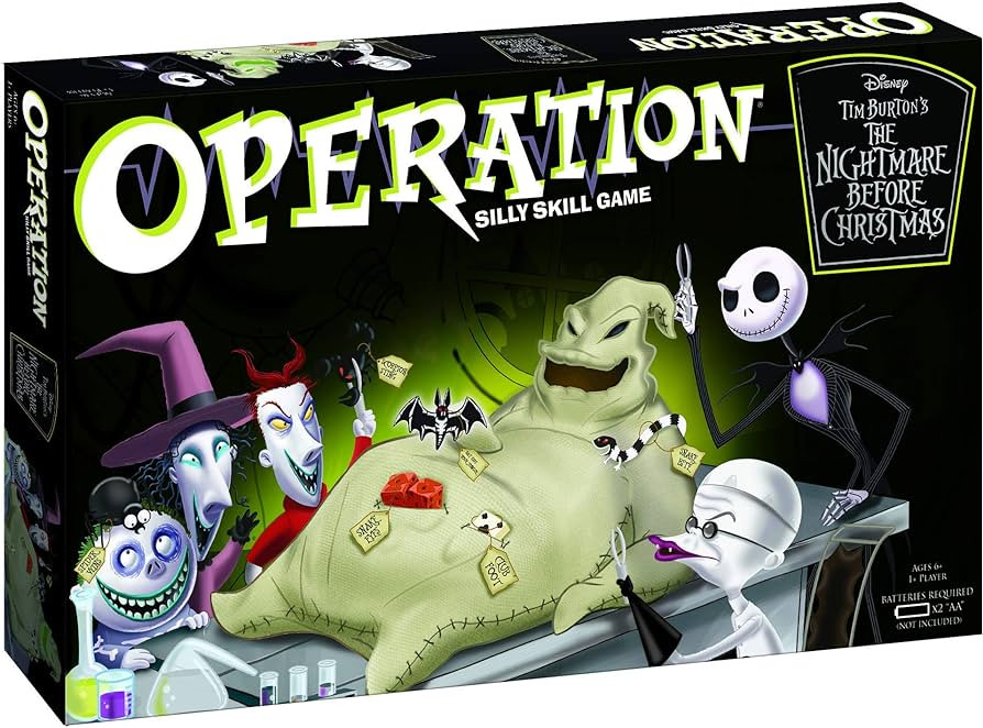 Operation Disney The Nightmare Before Christmas Board Game | Collectible Operation Game | Featuri... | Amazon (US)