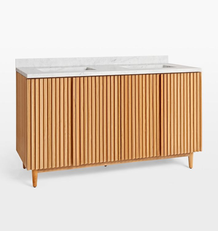 Willow 60" Teak Double Vanity | Rejuvenation