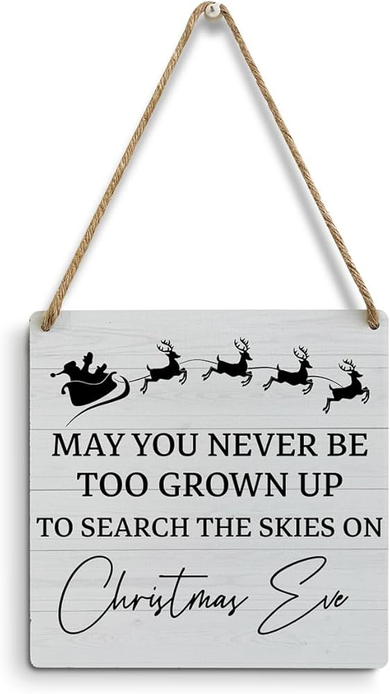 mmiishe Christmas Decor Christmas Signs Wall Art Farmhouse Wall Hanging Decor Wood Sign for Winte... | Amazon (US)