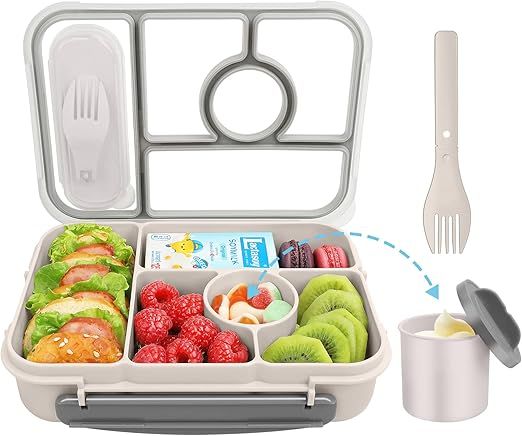 Demiue Lunch Box Kids,Bento Box Adult Lunch Box,Lunch Containers for Adults/Kids/Toddler,5 Compar... | Amazon (US)