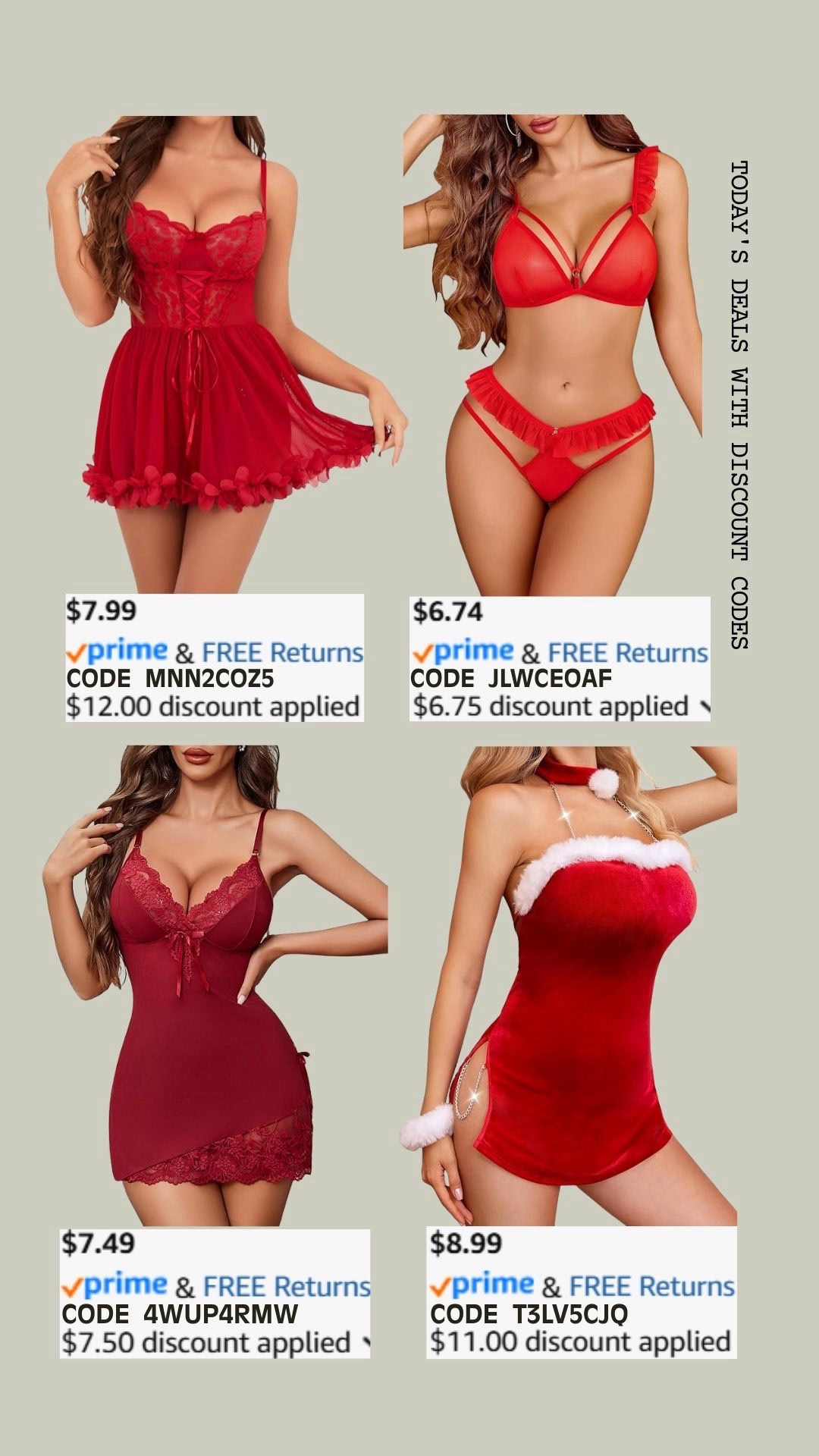 PROMO CODE DEALS ON AMAZON!

Promo codes are entered are on the check out screen where you select payment method. 

Codes & coupons only work for a limited time! If you get an error, it may have maxed the color/size you selected.. so try another one. Sometimes it helps to check out one item at a time! 

SCREENSHOT TO EASILY COPY/PASTE PROMO CODE AT CHECKOUT! 

#LTKSaleAlert #LTKStyleTip #LTKHoliday