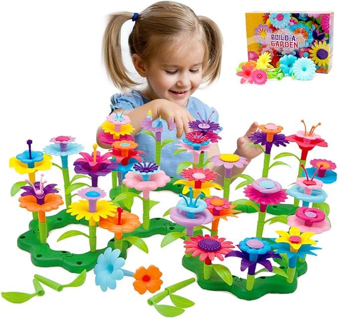Byserten Gifts for 3-6 Year Old Girls Flower Garden Building Set 98 PCS Arts and Crafts for Girls... | Amazon (US)