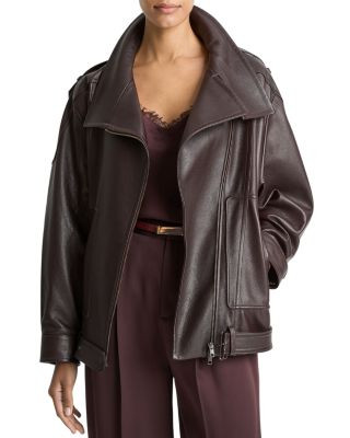 Leather Oversized Biker Jacket | Bloomingdale's (US)