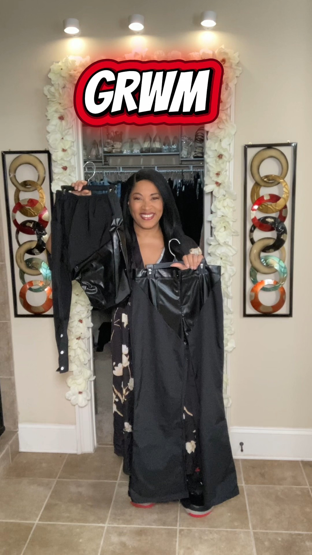GRWM for a Boss Babes dinner with the director of or upcoming movie! #blackleatherpantsset #styleinspo #fashion 

#LTKgrwm #LTKMidsize #LTKSeasonal