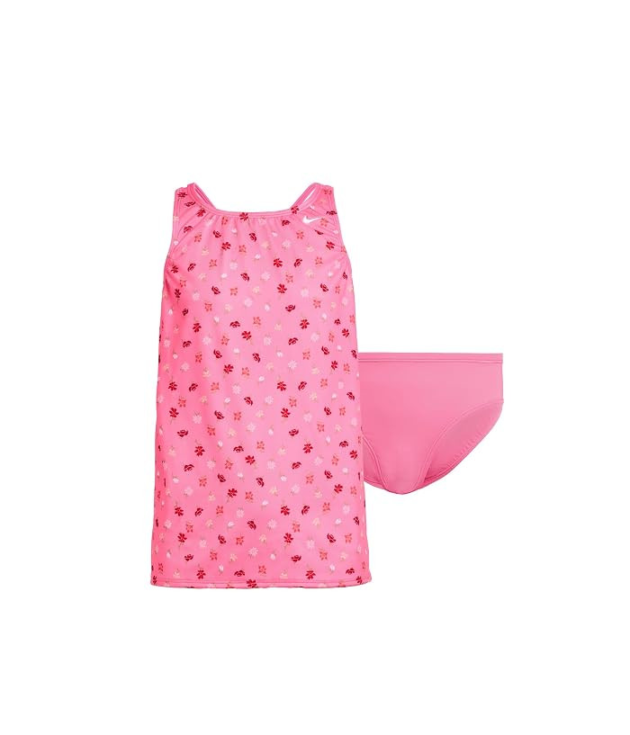 Nike Kids Crafted Blooms Spiderback Tankini Set (Big Kid) Girl's Swimwear Sets Blue Crystal: LG (14-16 Big Kid) | Zappos.com