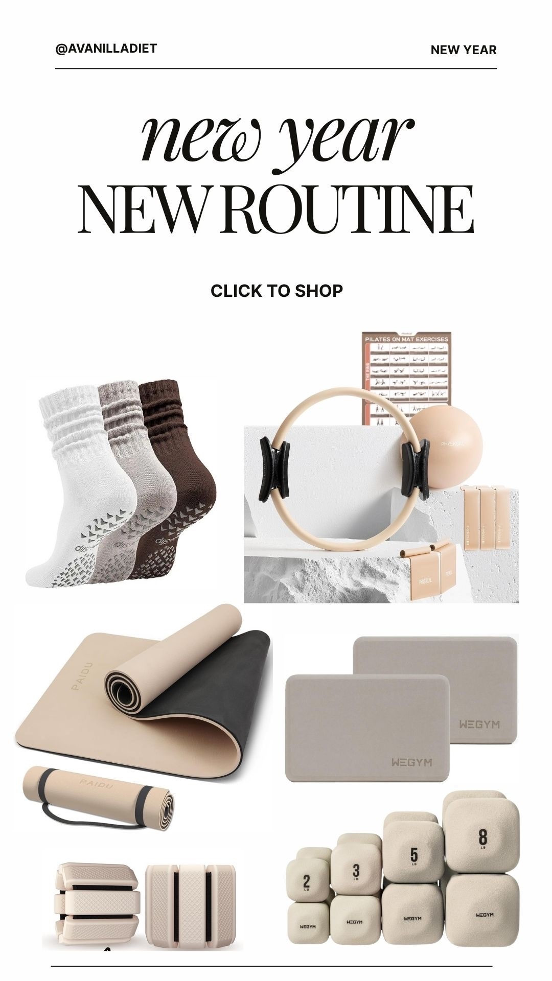 New Year, New Routine ✨💫


#newyearroutine #wellnessgoals #healthyhabits #thatgirlenergy #lifestyleedit #amazonfinds #ltkwellness #selfcarevibes


#LTKActive #LTKfitnessgoals #LTKselfcare