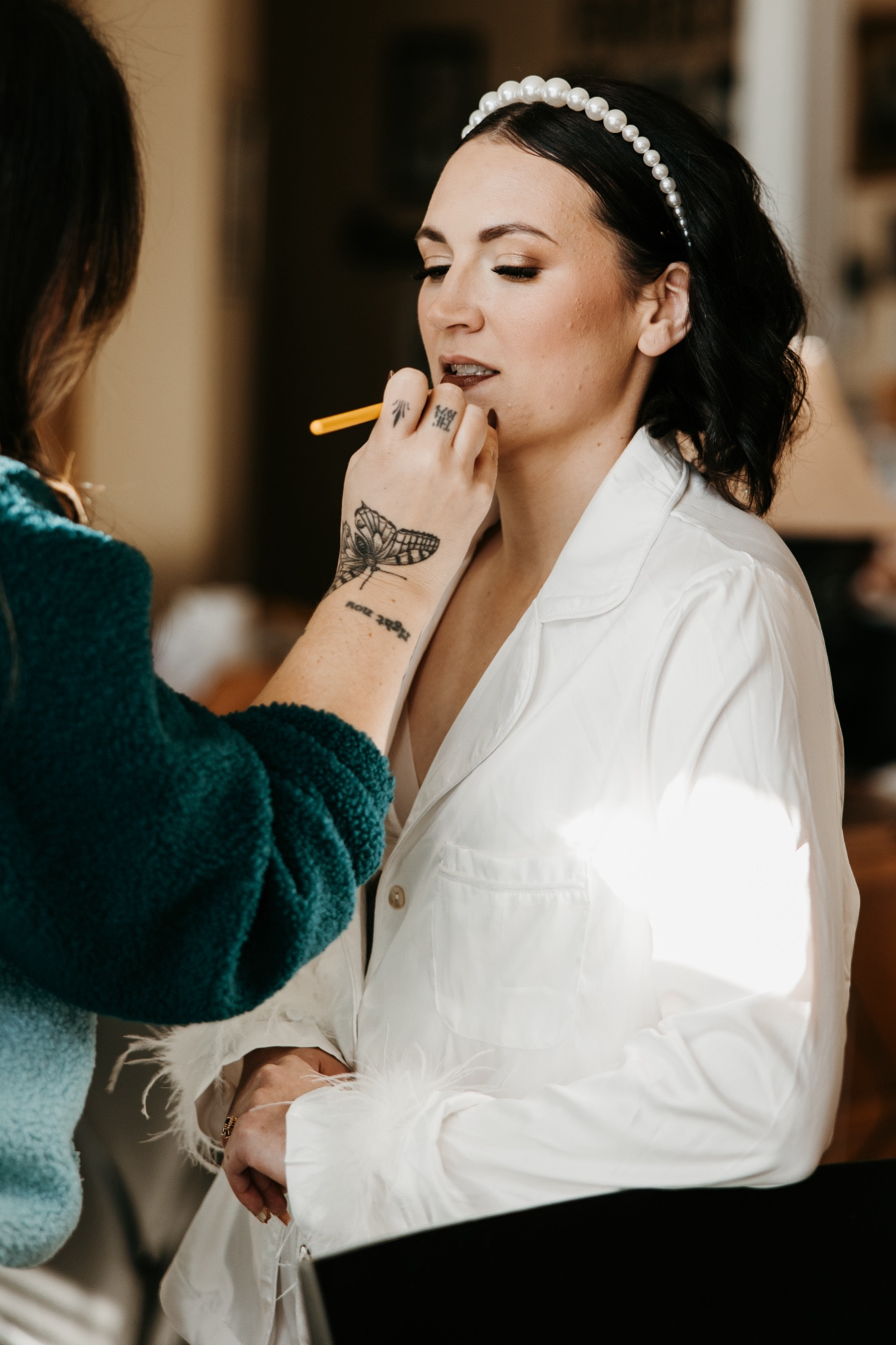 My #wedding #gettingready outfit and #weddingday hair accessories 👰🏻‍♀️🩷

My hair stylist used the second largest headband on me for those wondering! 

#LTKParties #LTKWedding #LTKBeauty