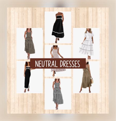 Neutral dresses, midi dress, maxi dress, black dress

#LTKOver40 #LTKFindsUnder100