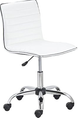 BTEXPERT BTExpert Swivel Mid Back Armless Ribbed Designer Task Chair Leather Soft Upholstery Offi... | Amazon (US)