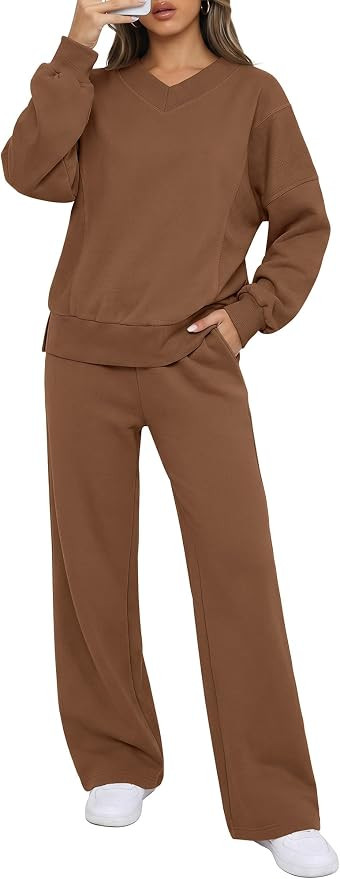 ANRABESS Two Piece Lounge Sets for Women Fall Sweatsuits | Amazon (US)