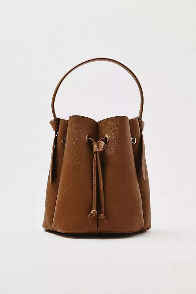 Laguna Cinched Vegan Leather Bucket Bag | Anthropologie (US)