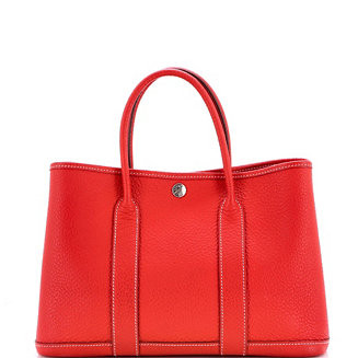 Pre-Owned HERM\u00c9S30 Garden Party Tote Leather | Macy's