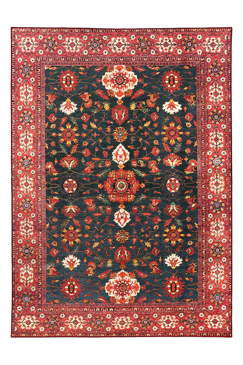 Ramage Indigo Washable Rug | My Magic Carpet