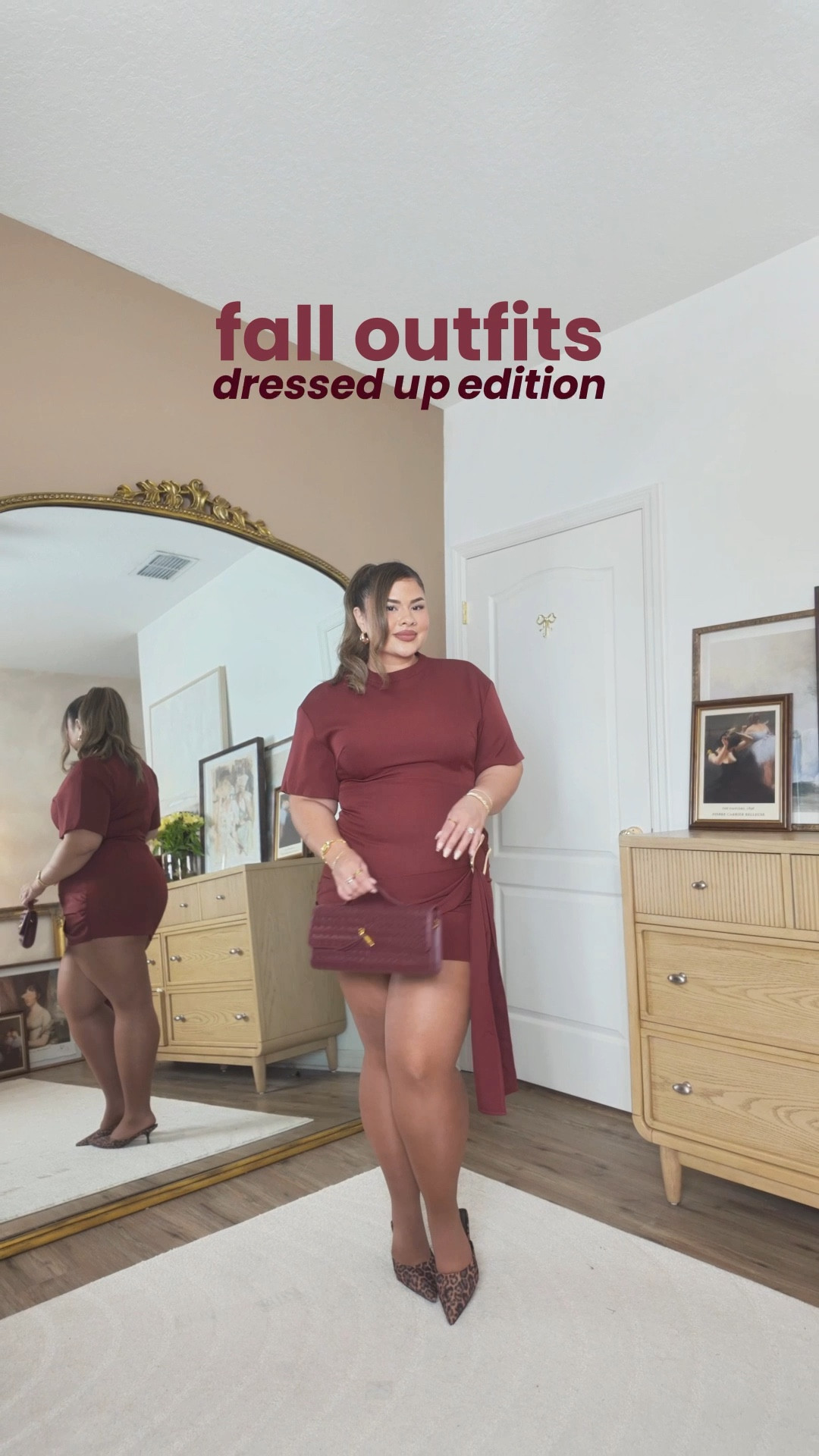 dressed up outfits for fall 🤎 might wear one of these for Thanksgiving hehe 

Wearing size XXL in the first dress
size 3x in the stockings 
 size XL in the denim dress
 size XL in the last top and 14 in the skirt (it comes as a set but added another chocolate brown skirt from the same website)

#LTKStyleTip #LTKHoliday #LTKMidsize