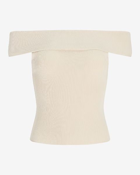 Ribbed Off The Shoulder Sweater | Express