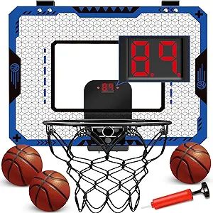 Basketball Hoop Indoor for 5 6 7 8 9 10+Years Old Boys Kids, Mini Basketball Hoop Over The Door E... | Amazon (US)