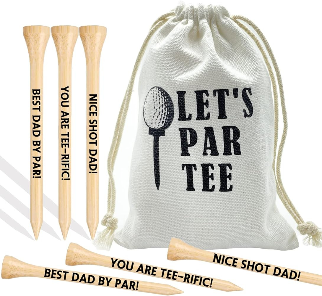 Gifts for Men, 36 Pack 3-1/4 inch Golf Tees with Bag, Durable Bamboo Golf Tees, Best Dad by Par, ... | Amazon (CA)
