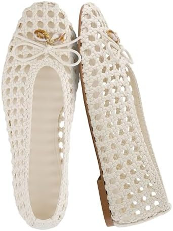 CUSHIONAIRE Witty Hand Woven Ballet Flats for Women, Comfortable Pointed Toe Flat Shoes with Bow ... | Amazon (US)