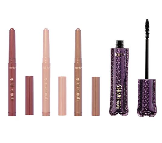 tarte Quick Stick Waterproof Shadow Trio & LCL Mascara | QVC