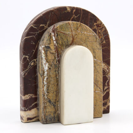 Brown Marble Arch Bookend 18x15cm | TK Maxx
