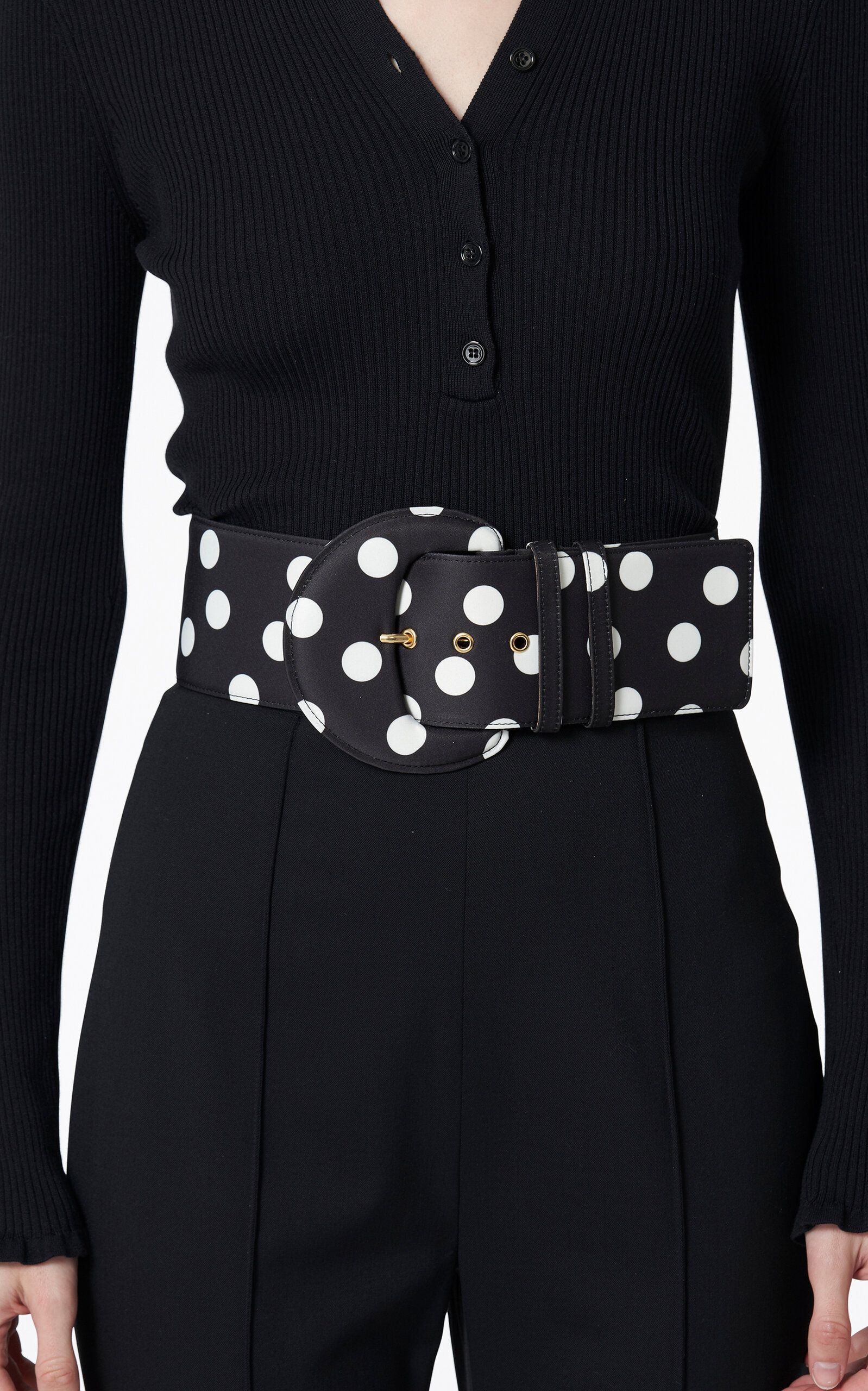 Carolina Herrera - Women's Demi Lune Belt - Black - L - Only At Moda Operandi | Moda Operandi (Global)