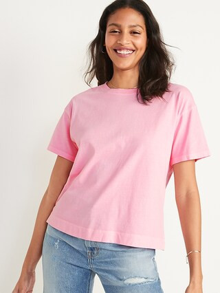 Short-Sleeve Vintage Easy T-Shirt for Women | Old Navy (US)